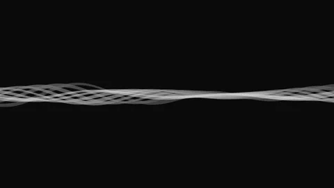 Liquid Chrome Effect, Wavy Metallic Line Animation Vídeo Stock 340364740