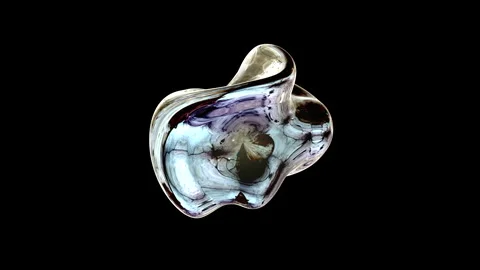 Liquid Chrome Morphing Sphere for High Tech Branding and Minimalist Design Stock Footage 333495088