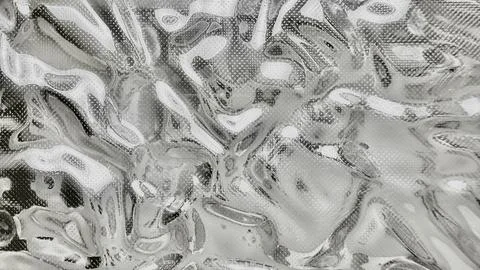 Liquid chrome ripple background showing fluid silver metallic texture with ab Stock Photos