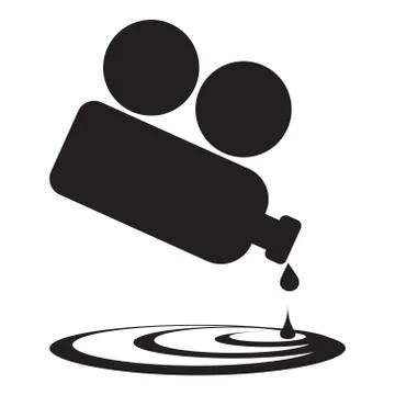 Liquid Cinema, Bottle camera logo illustrations vector Stock Illustration