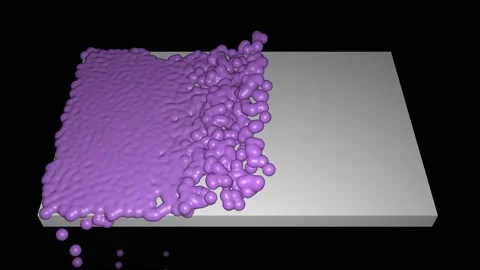Liquid coating applied to solid surface . 3d animation Stock Footage 130614468