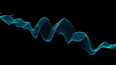 A liquid code passing through the void. The pulse of the network. Stock Footage 320937012