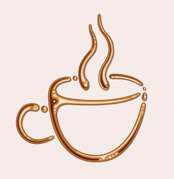 Liquid Coffee Cup Stock Illustration
