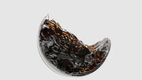 Liquid Cola,Water Splash In Sphere Video stock 171380636