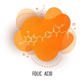 Liquid color abstract geometric shape design elements with folic acid. Abstra イラスト素材