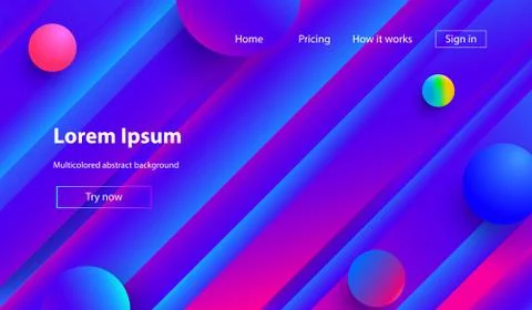 Liquid color background design. Fluid gradient shapes composition. Futuristic Stock Illustration