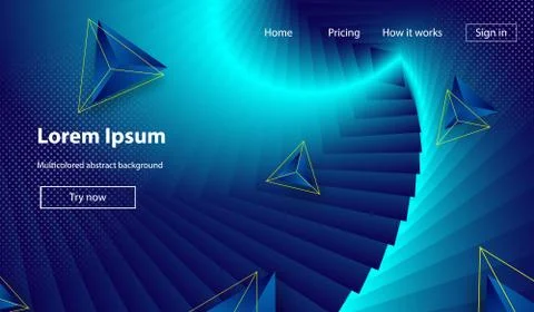 Liquid color background design. Fluid gradient shapes composition. Futuristic Stock Illustration