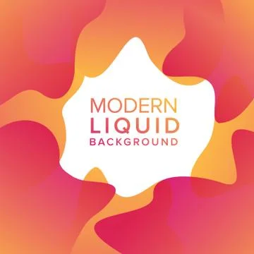 Liquid color background design. Fluid gradient shapes composition. Frame desi Illustrazione stock