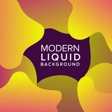 Liquid color background design. Fluid gradient shapes composition. Frame desi Stock Illustration