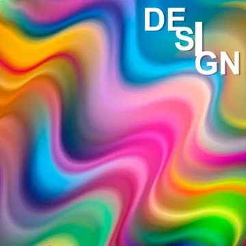 Liquid color background design. Fluid gradient shapes composition. Futuristic Stock Illustration