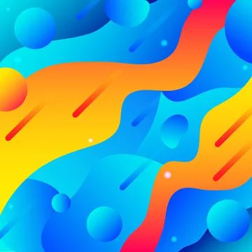 Liquid color background design. Fluid gradient shapes composition. Ilustración de archivo