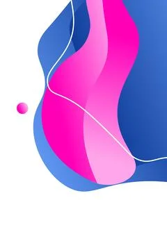 Liquid color background design Fluid gradient shapes composition Illustrazione stock