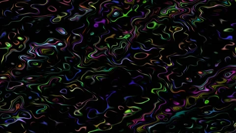 Liquid Color Glossy Wavy Reflection Surface Patterns Colorful Liquid Fluid Stock Footage 132731735