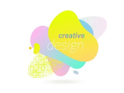Liquid color gradient, halftone fluid color pattern on vector abstract backgr Stock Illustration