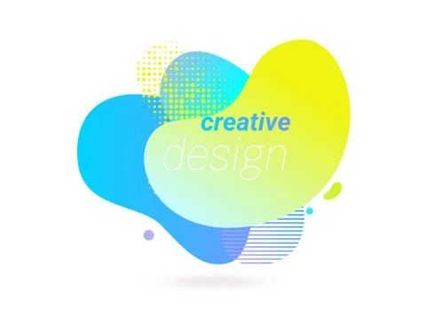 Liquid color gradient, halftone fluid color pattern. Vector abstract modern t 库存插图