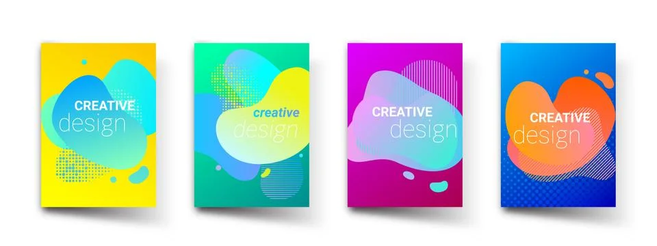 Liquid color gradient pattern background, creative art graphic design. Vector 스톡 일러스트