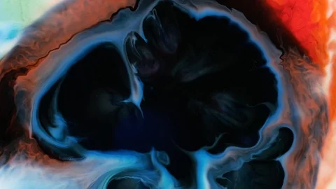 Liquid color paint explosion. Abstract color ink Stock Footage 120449714
