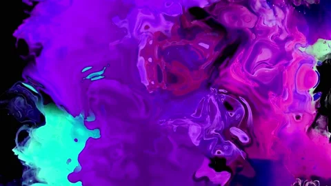 Liquid color paint patterns texture top view. Stock Footage 101072561