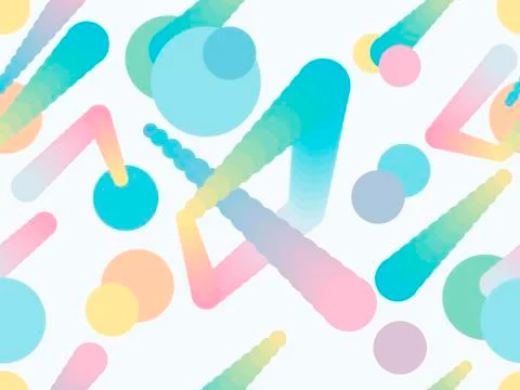 Liquid color shape seamless pattern. Geometric elements memphis, style of the 스톡 일러스트