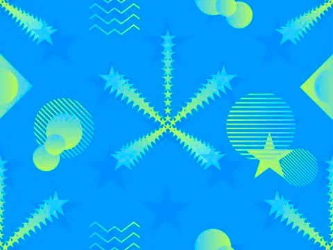 Liquid color shape seamless pattern. Geometric elements memphis, style of the 스톡 일러스트