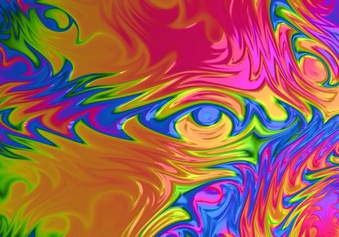 Liquid colored rainbow paint Stock Illustration