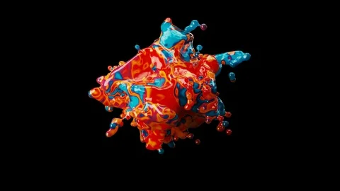 Liquid Colorful Random Wave 3d Animation 4k Stock Footage 111869033