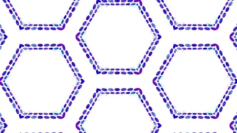 Liquid in the containers form cells structure like kaleidoscope effect. fluid Stock Footage 106248490