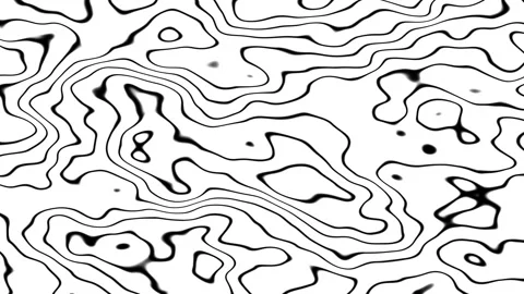 Liquid Contour Abstract Lines of Moving Fluid Surface Stock Footage 139713401