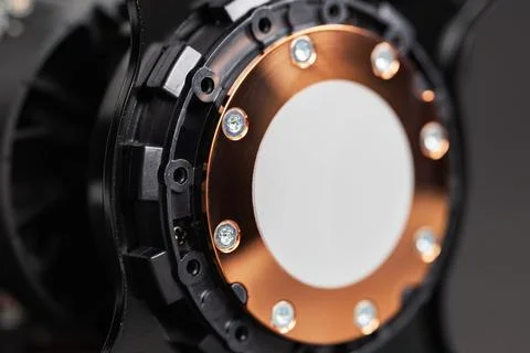 Liquid cooling system of computer components, processor, video card, heat d.. Stock Photos