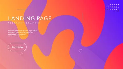 Liquid Cover. Gradient Texture. Flat Dynamic Banner. Art Creativ Stock Illustration