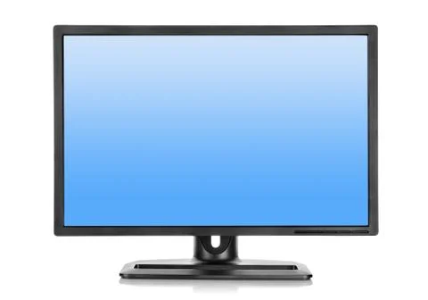 Liquid-crystal display on a white background Stock Photos