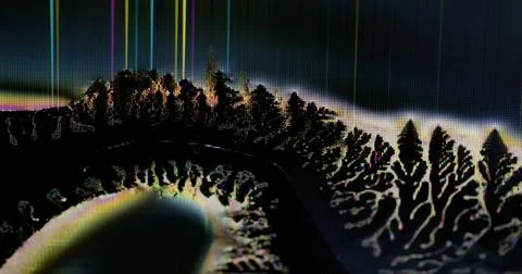 Liquid crystal screen error noise vibration film Foto stock