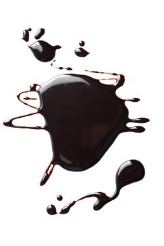 Liquid dark chocolate isolated Stock Photos