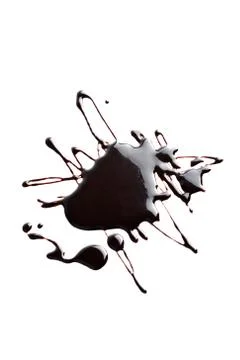 Liquid dark chocolate isolated Foto stock
