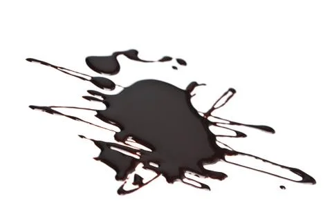 Liquid dark chocolate isolated Stock Photos
