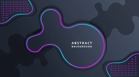 Liquid Dark Neon Technology Abstract Background Stock Illustration