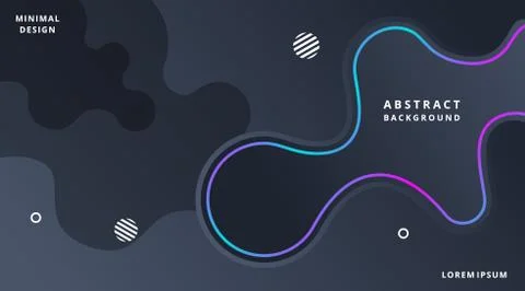 Liquid Dark Neon Technology Abstract Background Stock Illustration