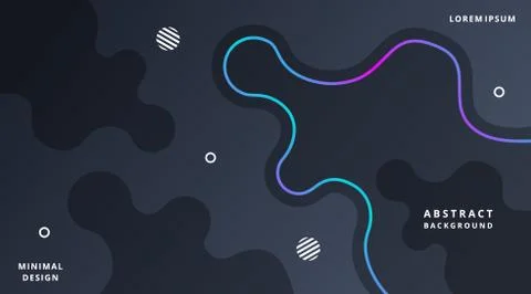 Liquid Dark Neon Technology Abstract Background Stock Illustration