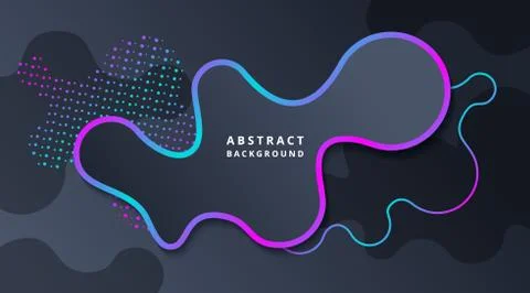 Liquid Dark Neon Technology Abstract Background Stock Illustration