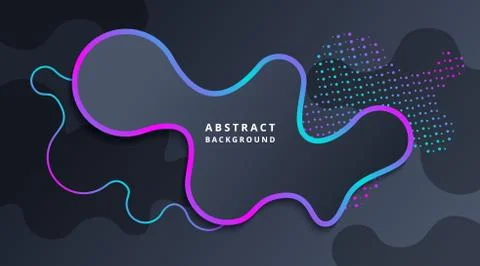 Liquid Dark Neon Technology Abstract Background Stock Illustration