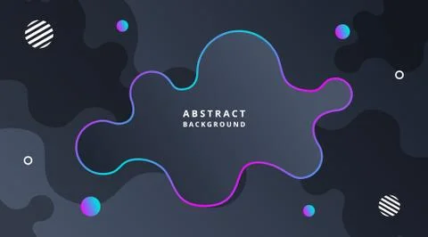 Liquid Dark Neon Technology Abstract Background Stock Illustration