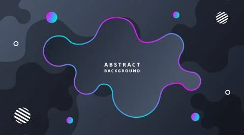 Liquid Dark Neon Technology Abstract Background Stock Illustration