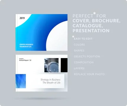 Liquid design presentation template with colourful fluid gradient shapes Stock Illustration