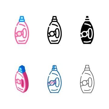 Liquid designs washing soap bottle color icon vector Stock Illustration