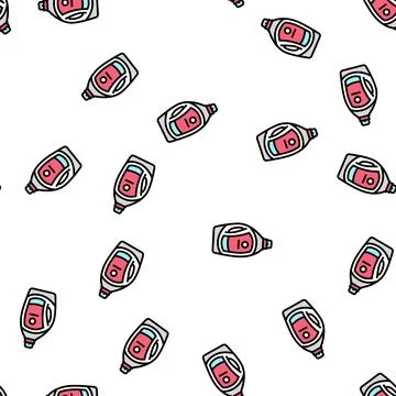 Liquid detergent bottle vector seamless pattern 库存插图