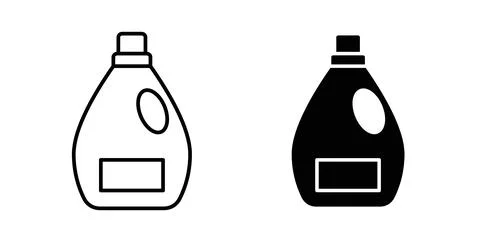 Liquid detergent icon in black and white. vector icon pack for websites Stock Illustration