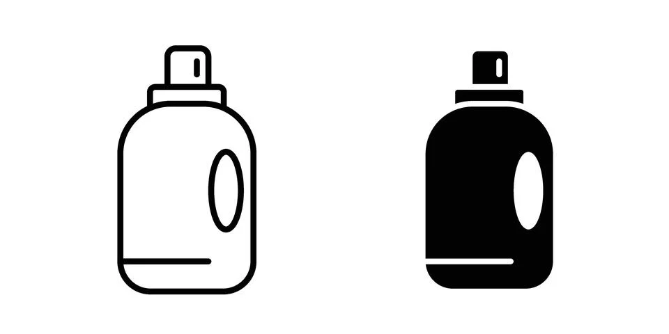 Liquid detergent icon bundle for website design projects Stock Illustration