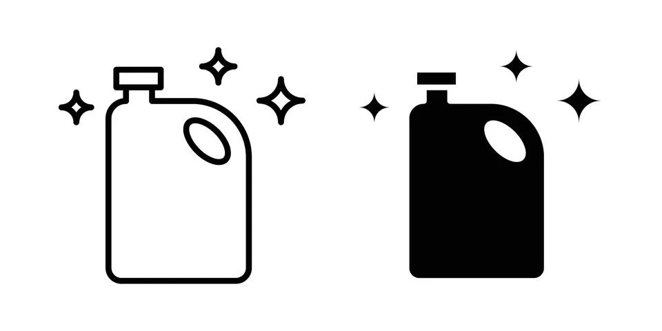 Liquid detergent icon vector, illustration icon set Stock Illustration