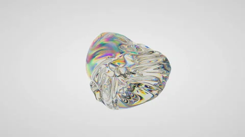 Liquid diamond. Molten liquid gem flies on a white background. Stock Footage 121889525