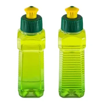 Liquid dishwasher detergent package Stock Photos